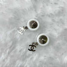 Load image into Gallery viewer, CHANEL White Logo earrings