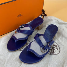 Load image into Gallery viewer, HERMES sandals caraibes toile H Panama