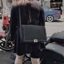 Load image into Gallery viewer, CHANEL le Boy XL snakeskin shoulder bag