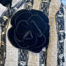 Load image into Gallery viewer, CHANEL black and white lace Blazer