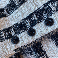 Load image into Gallery viewer, CHANEL black and white lace Blazer