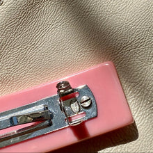 Load image into Gallery viewer, CHANEL VINTAGE pink logo hair barrette