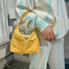Load image into Gallery viewer, PRADA yellow nylon Hobo