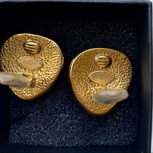Load image into Gallery viewer, CHANEL vintage gold earrings