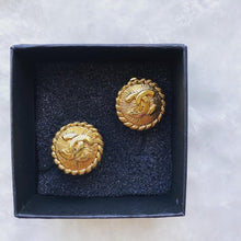 Load image into Gallery viewer, CHANEL vintage gold earrings
