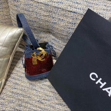 Load image into Gallery viewer, CHANEL Denim Sequin Mini Bucket Bag