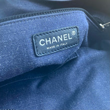 Load image into Gallery viewer, Chanel Cruise 2010 Stripes Red White And Blue Canvas Grosgrain Silver Hardware Tote