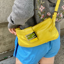 Load image into Gallery viewer, FENDI vintage baguette leather crossbody bag