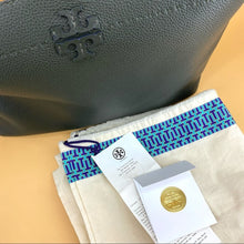 Load image into Gallery viewer, TORY BURCH Green leather tote