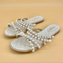 Load image into Gallery viewer, CHANEL pearl flat sandals