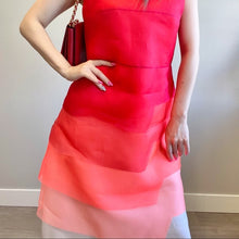 Load image into Gallery viewer, FENDI 100% silk Red Gradient Dress