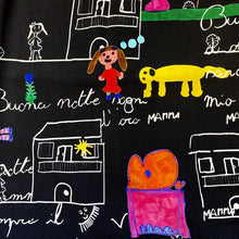 Load image into Gallery viewer, Dolce & Gabbana drawing print black dress