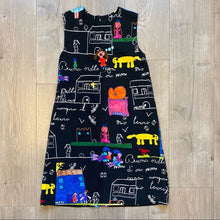 Load image into Gallery viewer, Dolce & Gabbana drawing print black dress