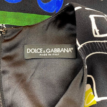 Load image into Gallery viewer, Dolce & Gabbana drawing print black dress