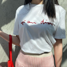 Load image into Gallery viewer, DIOR White embroidery T-shirt