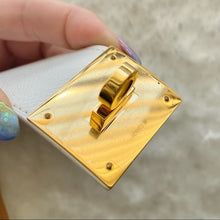 Load image into Gallery viewer, HERMES Kelly Dog leather bracelet white/ gold