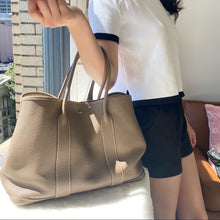 Load image into Gallery viewer, HERMES Garden Party 36 Etoupe leather bag