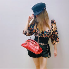 Load image into Gallery viewer, CHANEL black Newsboy's hat