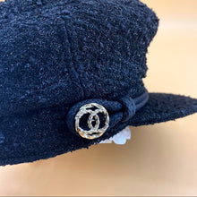 Load image into Gallery viewer, CHANEL black Newsboy's hat