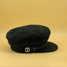 Load image into Gallery viewer, CHANEL black Newsboy's hat