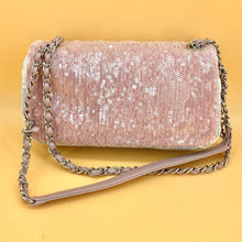 Load image into Gallery viewer, CHANEL classic flap sequins leather bag
