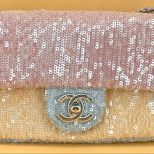 Load image into Gallery viewer, CHANEL classic flap sequins leather bag
