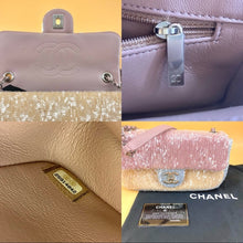 Load image into Gallery viewer, CHANEL classic flap sequins leather bag