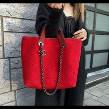 Load image into Gallery viewer, CHANEL Woolen cloth vintage two-way bag