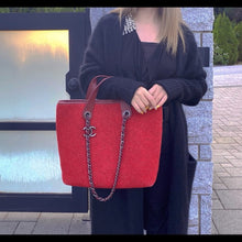 Load image into Gallery viewer, CHANEL Woolen cloth vintage two-way bag