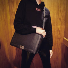 Load image into Gallery viewer, CHANEL le Boy XL snakeskin shoulder bag