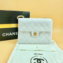 Load image into Gallery viewer, CHANEL vintage white 24k gold classic flap
