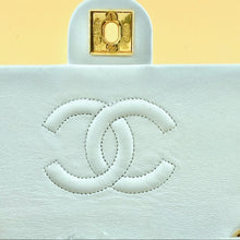 Load image into Gallery viewer, CHANEL vintage white 24k gold classic flap