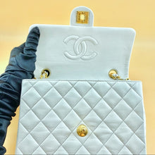 Load image into Gallery viewer, CHANEL vintage white 24k gold classic flap