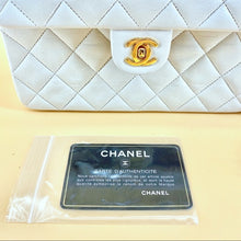Load image into Gallery viewer, CHANEL vintage white 24k gold classic flap