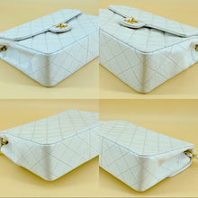 Load image into Gallery viewer, CHANEL vintage white 24k gold classic flap