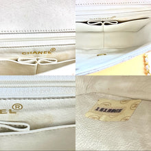 Load image into Gallery viewer, CHANEL vintage white 24k gold classic flap