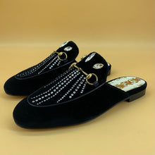 Load image into Gallery viewer, GUCCI velvet crystal loafer