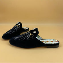 Load image into Gallery viewer, GUCCI velvet crystal loafer