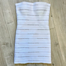 Load image into Gallery viewer, Alexander Wang Logo Elastic Bandeau Dress In White