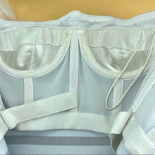 Load image into Gallery viewer, Alexander Wang Logo Elastic Bandeau Dress In White