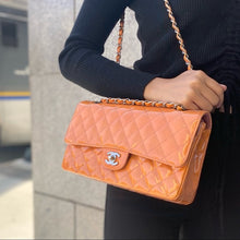 Load image into Gallery viewer, CHANEL orange Classic flap medium size