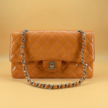 Load image into Gallery viewer, CHANEL orange Classic flap medium size