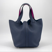 Load image into Gallery viewer, HERMES Picotin22 Dark blue full set