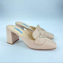 Load image into Gallery viewer, PRADA Patent leather beige pink mules