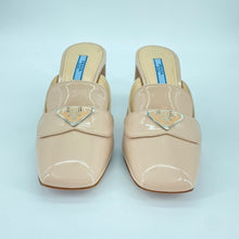 Load image into Gallery viewer, PRADA Patent leather beige pink mules
