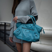 Load image into Gallery viewer, BALENCIAGA Blue city bag