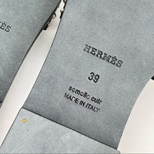 Load image into Gallery viewer, HERMES rivet oran sandals in black leather