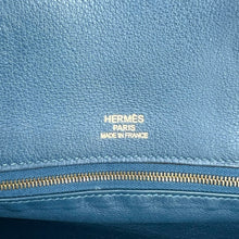 Load image into Gallery viewer, HERMES suede blue Birkin 35cm