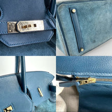 Load image into Gallery viewer, HERMES suede blue Birkin 35cm