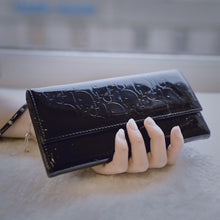 Load image into Gallery viewer, DIOR black patent leather monogram wallet